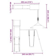 Vidaxl Dětské hřiště na zahradu masivní dřevo douglasky