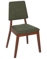 Beliani Dřevo Jídelní židle Sada 2 ks Tmavě zelená MERRILL