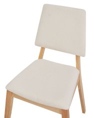 Beliani Dřevo Jídelní židle Sada 2 ks Světle béžová MERRILL