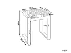 Beliani Zahradní stůl 40 x 40 cm Dřevo Světlé dřevo BELLANO