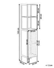 Beliani Bambusová koupelnová skříňka světlé dřevo OWASSO