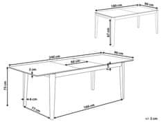 Beliani Rozkládací jídelní stůl 180/240 x 90 cm světlé dřevo CROSBY