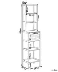 Beliani Bambusová polička do koupelny ze světlého dřeva LEHI