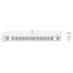 WAS Světlo zadní W232/1505 LED 12/24V L/P