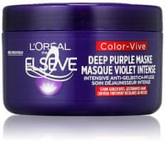 L’ORÉAL PARIS Hloubková maska neutralizující žluté tóny ve vlasech Elseve Color-Vive (Deep Purple Mask) 250 ml