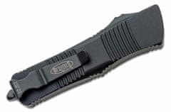 Microtech 140-1T TROODON Black Tactical Standard Tanto automatický nůž 7,8 cm, celočerná, hliník