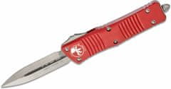 Microtech 142-4RD Combat Troodon Satin Standard Red automatický nůž 9,5 cm, červená, hliník