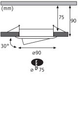 Paulmann PAULMANN Vestavné svítidlo 10ks-sada výklopné kruhové 90mm 30° GU10 max. 10x10W 230V bílá 92115