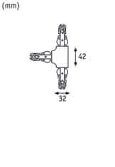 Paulmann PAULMANN URail spojka T 104x62mm max. 1000W bílá 95647