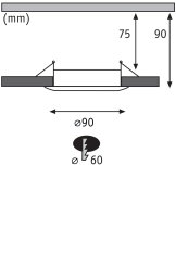 Paulmann PAULMANN Vestavné svítidlo 10ks-sada nevýklopné kruhové 90mm GU10 max. 10x10W 230V černá 92120