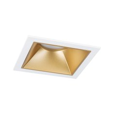 Paulmann PAULMANN LED vestavné svítidlo 3-krokové-stmívatelné Cole Coin IP44 hranaté 88x88mm Coin 6W 230V stmívatelné 2700K bílá/zlatá mat 93132