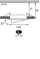 Paulmann PAULMANN Vestavné svítidlo 10ks-sada výklopné kruhové 90mm 30° GU10 max. 10x10W 230V černá 92117