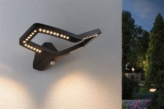 Paulmann PAULMANN LED venkovní nástěnné svítidlo Smart Home Zigbee 3.0 Alara pohybové čidlo IP44 hranaté 375x270mm RGBW plus 10W 230V antracit kov 94793
