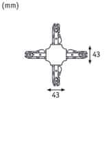 Paulmann PAULMANN URail spojka X 104x104mm max. 1000W bílá 95648