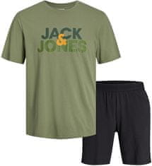 Jack&Jones Pánské pyžamo JACULA Standard Fit 12255000 Oil Green (Velikost S)