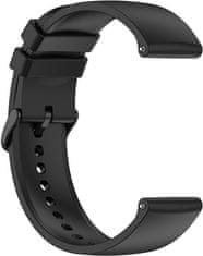 4wrist Univerzální silikonový řemínek s černou sponou 22 mm - Black