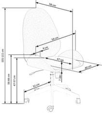 Halmar Kancelářské křeslo FALCAO šedá (1p=1szt)