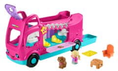 Fisher-Price Little People Barbie karavan snů, světla a zvuky, 2 figurky, pro batolata a předškoláky HYR85