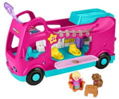 Fisher-Price Little People Barbie karavan snů, světla a zvuky, 2 figurky, pro batolata a předškoláky HYR85