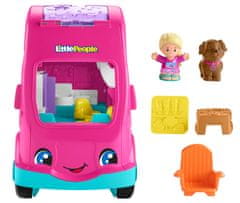 Fisher-Price Little People Barbie karavan snů, světla a zvuky, 2 figurky, pro batolata a předškoláky HYR85