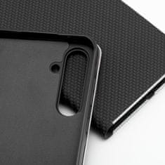 FORCELL Pouzdro / obal na Samsung galaxy A41 černé - knížkové Carbon