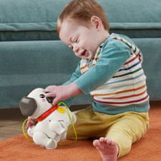 Fisher-Price Chodící mopslík, tahací hračka pro batolata se zvuky HTW94