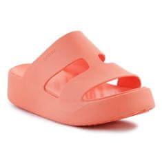 Crocs Pantofle červené 38 EU Getaway Platform H-strap