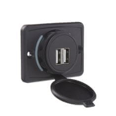 Stualarm 2x USB 4,8A zásuvka 12/24V, montáž na povrch (34661.3)