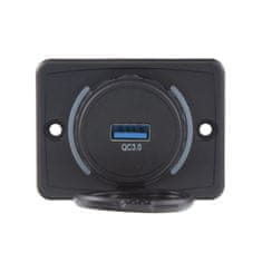 Stualarm 1x USB QC3.0 zásuvka 12/24V, montáž na povrch (34661.4)