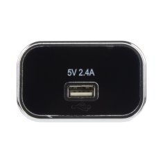 Stualarm USB 2,4A zásuvka 12/24V, chromový rámeček (34678.1)