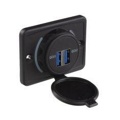 Stualarm 2x USB QC3.0 zásuvka 12/24V, montáž na povrch (34661.5)