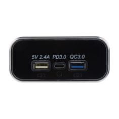 Stualarm USB 2.4A + QC3.0 + USB-C PD zásuvka 12/24V, chromový rámeček (34678.3)