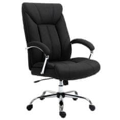 VINSETTO Office Chair Ergonomické Otočné Křeslo S Funkcí Rocker, Polstrovaná Loketní Opěrka, Opěrka Hlavy, Černá, 65X78X110-120Cm 