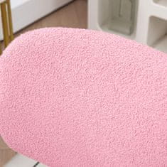 VINSETTO Kancelářská Židle Ergonomická Psací Židle Výškově Nastavitelná Počítačová Židle Bez Područky Otočná Židle Velvet Pink 