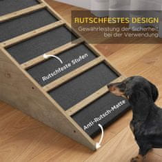 PAWHUT Dog Ramp Protiskluzová Nájezdová Rampa Pro Domácí Mazlíčky, Vstupní Pomůcka Pro Střední Psy Do 20Kg, 90X40X45Cm 