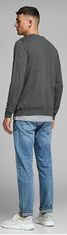 Jack&Jones Pánský svetr JJEBASIC 12137190 Dark Grey Melange (Velikost L)