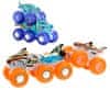 Hot Wheels Monster Trucks Power Smashers tahač a truck, 4 vozidla v balení HYJ29