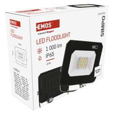 Emos LED reflektor SIMPO 10 W, černý, neutrální bílá