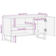 Vidaxl TV skříňka 80 x 34 x 46 cm masivní akáciové dřevo