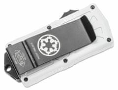 Microtech 158-1ST Exocet Tanto Stormtrooper automatický nůž 5 cm, bílá, hliník, spona na peníze