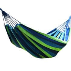 LIVEFY Hammock houpací síť 260x150cm, modrá/zelená