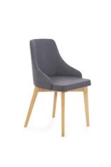 Halmar Dřevěná jídelní židle TOLEDO dub medový / tap. Inari 95 (tmavě grafit) (1p=1szt)