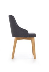 Halmar Dřevěná jídelní židle TOLEDO dub medový / tap. Inari 95 (tmavě grafit) (1p=1szt)