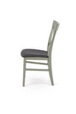 Halmar Dřevěná jídelní židle TUTTI 2 szaro-zelená / tap: Inari 95 (1p=2szt)
