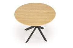 Halmar Moderní jídelní stůl EDGAR, deska - dub zlatá, nohy - černá (2p=1szt) (2 Karton)
