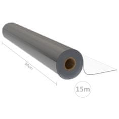 Vidaxl Chránič stolu v roli Transparent 0,9x15 m 2 mm PVC