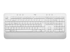 Logitech klávesnice Wireless Keyboard K650, CZ/SK, Bolt přijímač,bluetooth,tlumené klávesy, bílá