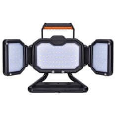 Solight LED reflektor 50W, přenosný, nabíjecí, 5000lm, oranžovo-černý