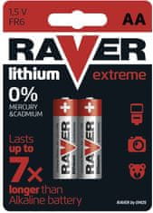 Raver baterie AA lithium Raver 2ks v balení