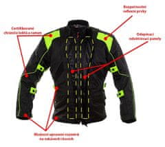 Cappa Racing Bunda moto UNISEX ROAD textilní černá/zelená S